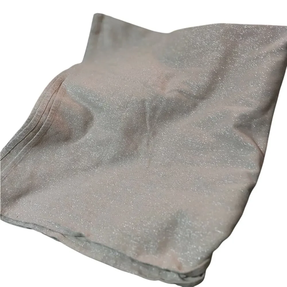 GLITTERING GOLD COTTON AMD SILVER METALLIC RECTANGULAR TABLECLOTH! 96